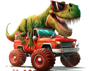 T-Rex Dinosaur Print Clip Art Png File Digital Instant Download,Kids Cartoon Sublimation Clipart Design,Printable Art, Commercial Use Files