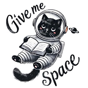 Gato astronauta PNG, arte transparente de gato espacial, ilustración de lindo gatito cósmico, arte de gato del espacio exterior para manualidades, sublimación e impresiones