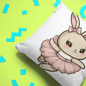 Ballet Bunny Clipart PNG | Cute Dancing Rabbit Illustration | Pink Tutu ...