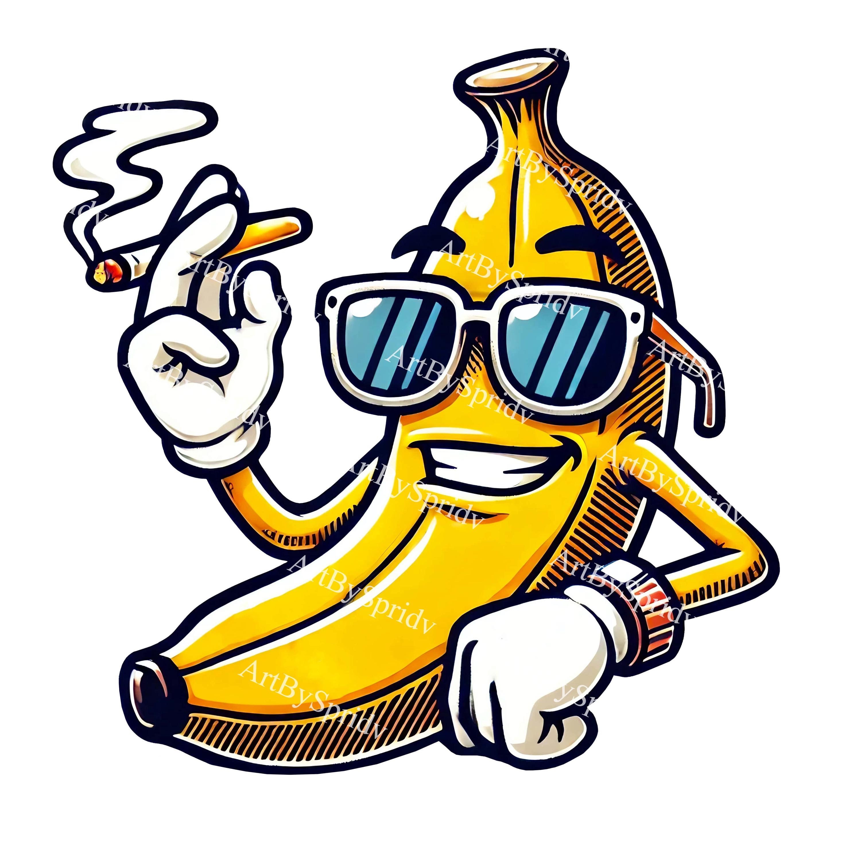 Cool Banana With Sunglasses PNG Clipart-fun & Edgy Cartoon