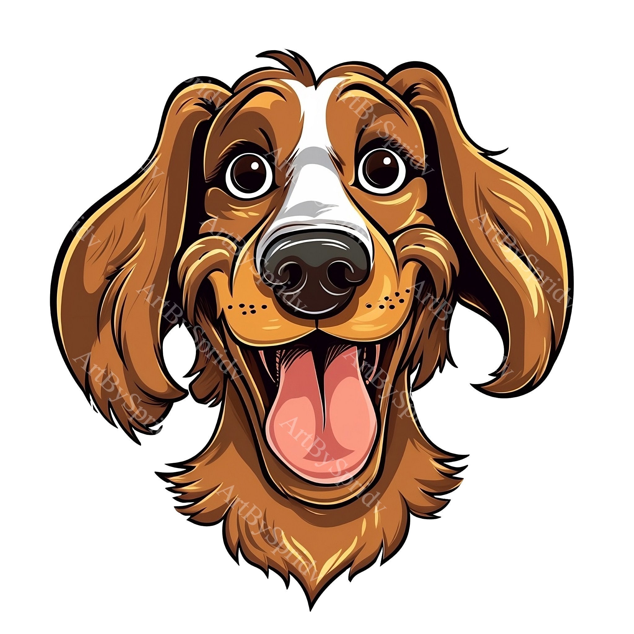 Smiling Dog Vector Smiling Dog Clip Art