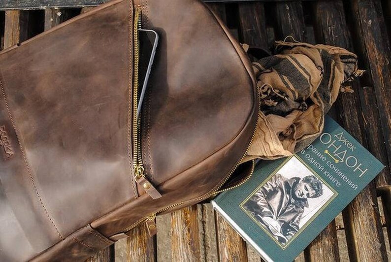 Leather backpackbrown backpackleather rucksackmens backpackunisexwomen backpackgift for himgenuine leatherschool backpackhandmade