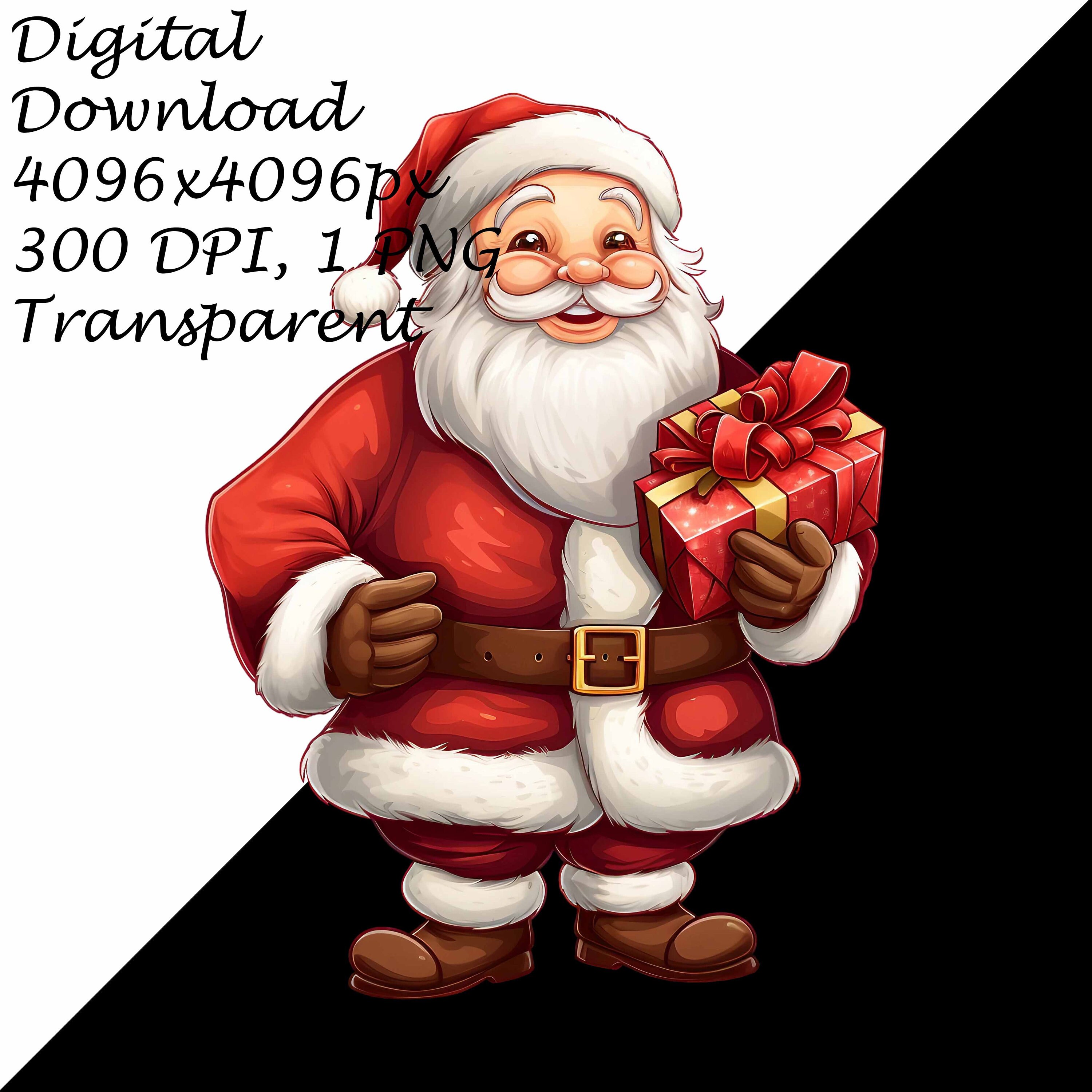 Festive Santa Clipart Collection - Digital PNG Images for Christmas DIY ...