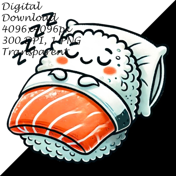 Eenpersoons dekbedovertrekset schattige sushi 3D-bedrukte zachte