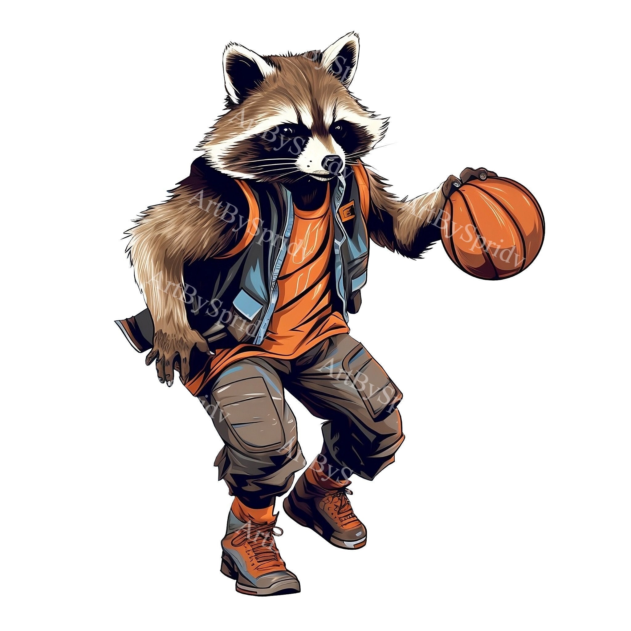 Raccoon Basketball Shirt - Etsy
