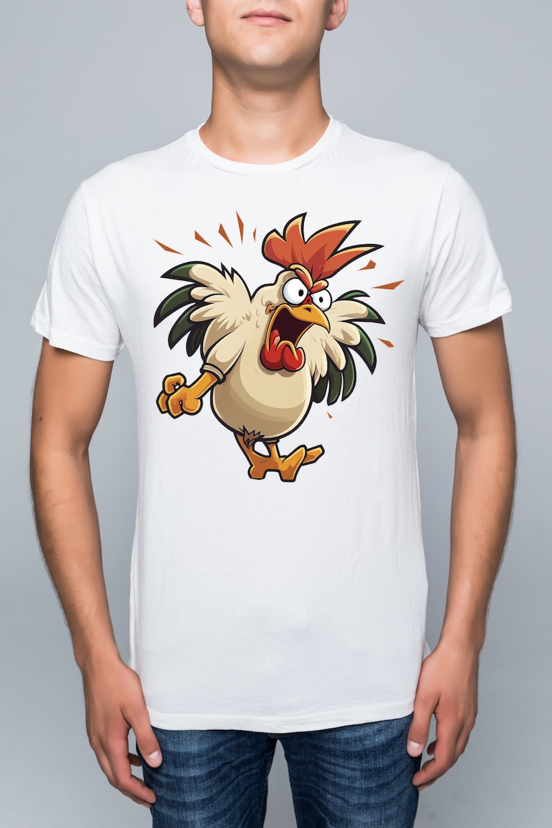 Transparent PNG Cartoon Style Rooster/Chicken Kids Print on Demand Clip Artwork,Digital Instant Download,Sublimation,Ready Printable Art image 4