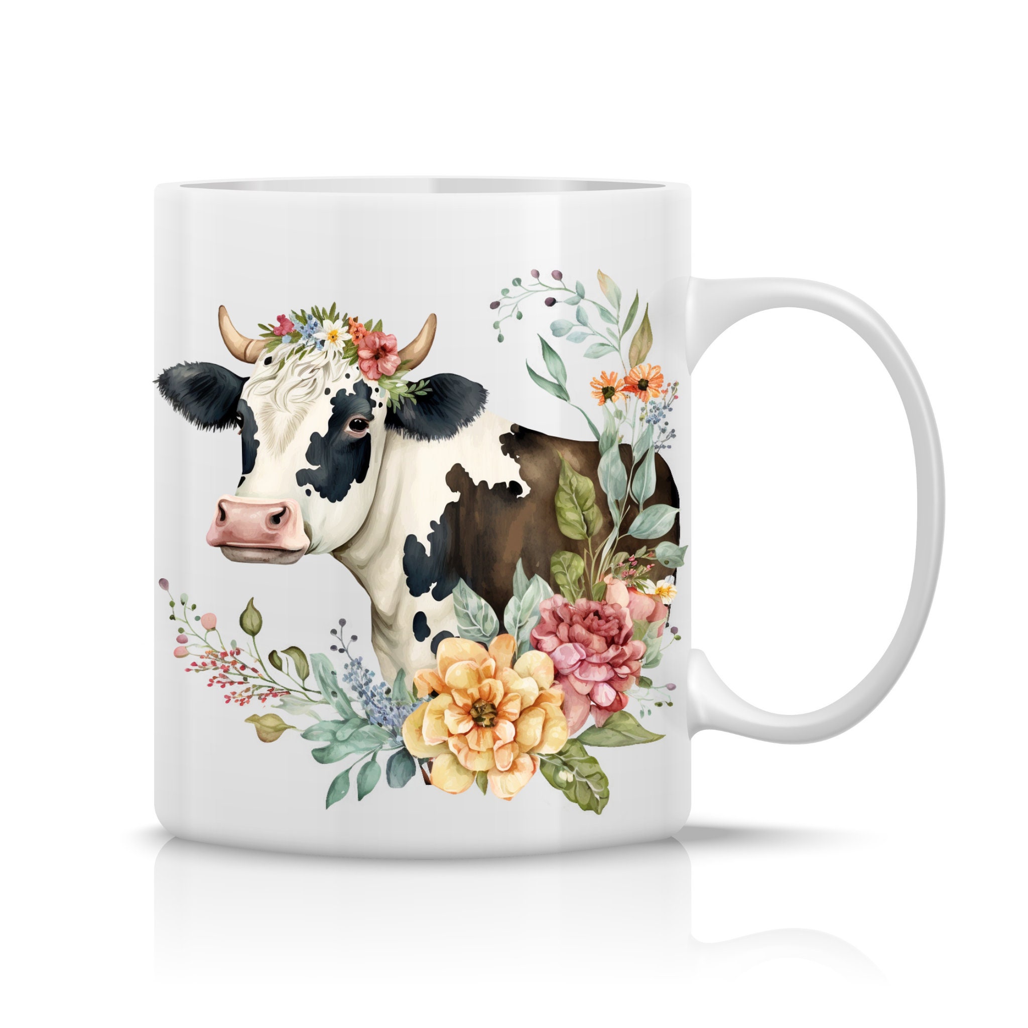 Cute Floral Cow PNG, Transparent Farm Flower Animal Clipart, Kids ...