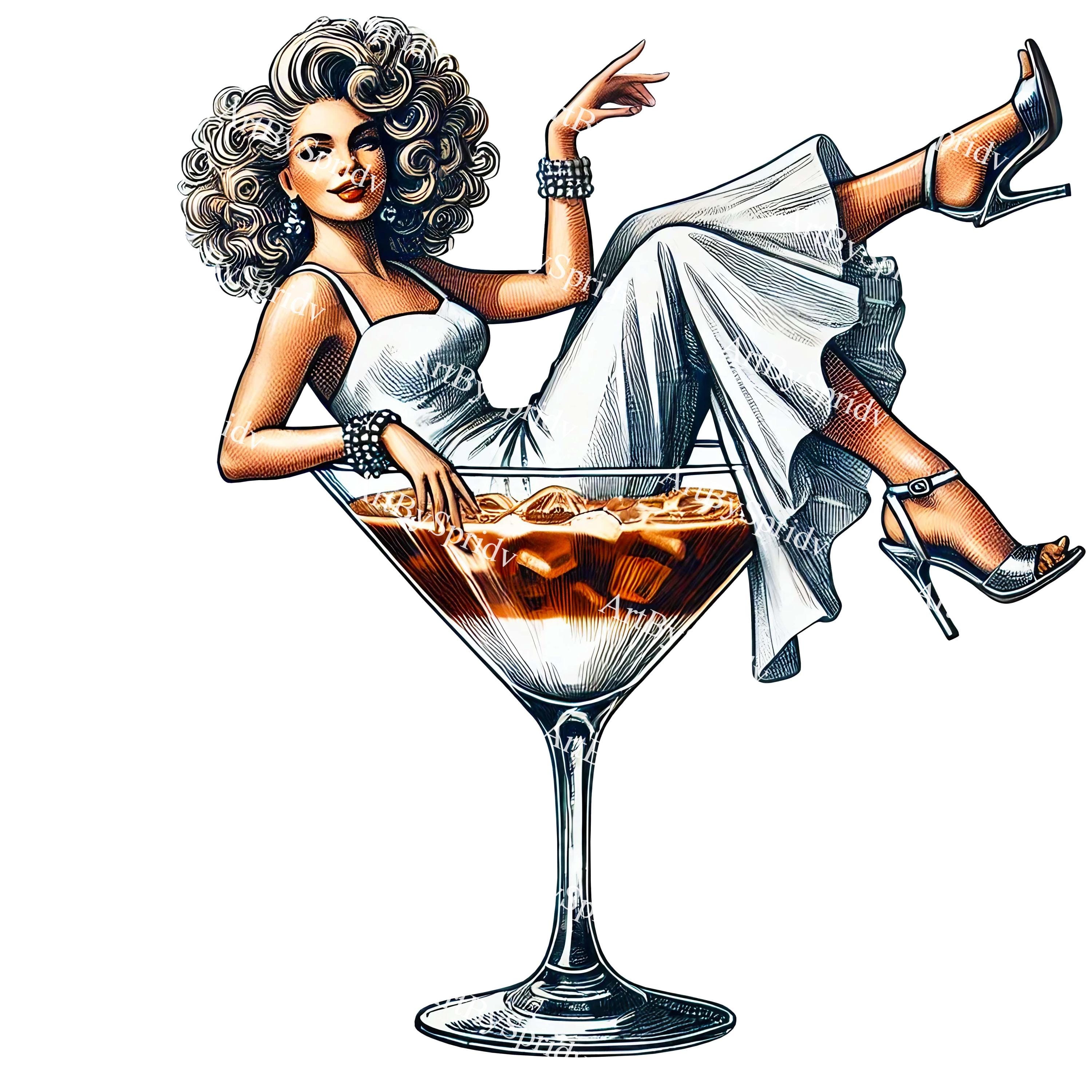 Cocktail pin up girl - Etsy 日本