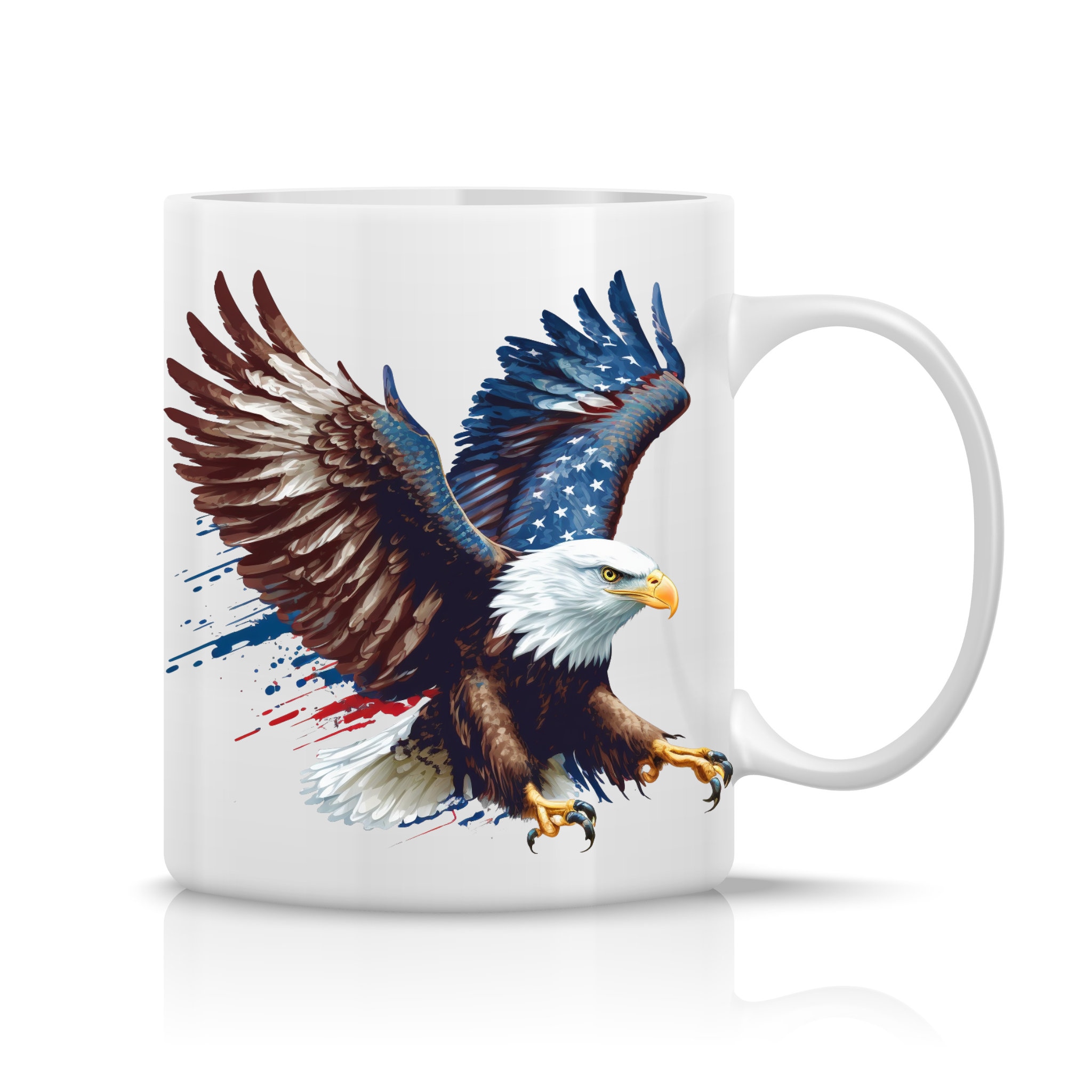 Fregio adesivo dorato con aquila e bandiara americana 5,5 cm art: 01