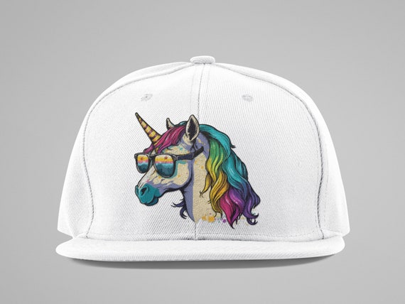 Cool Unicorn PNG Clipart, Vibrant Rainbow Mane & Sunglasses