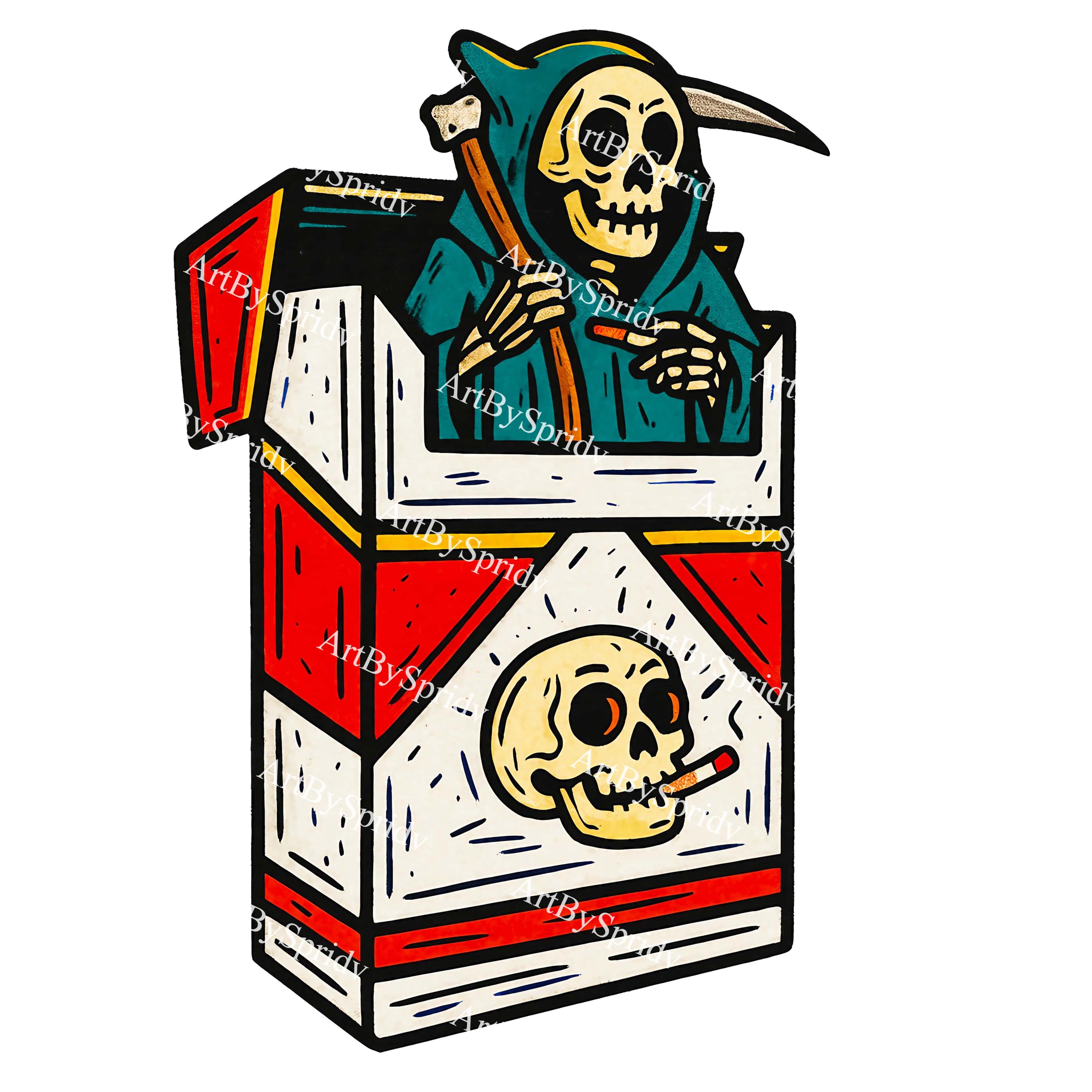 Ensemble de 3 Grim Reaper Death Sticker Graphiques Togo