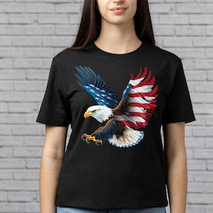 USA Patriotic Eagle Flag PNG Transparent Clipart Abstact Design,Printable Sublimation,Digital Instant Download,United States Eagle PNG Art image 5