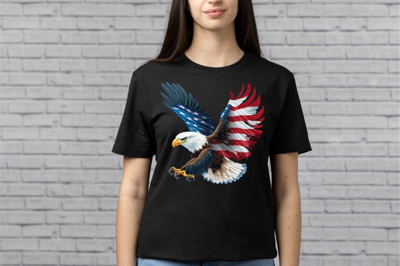 USA Patriotic Eagle Flag PNG Transparent Clipart Abstact Design,Printable Sublimation,Digital Instant Download,United States Eagle PNG Art image 5