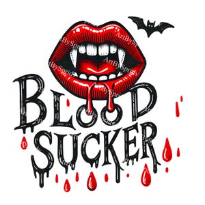Blood Sucking Vampire Lips with Dripping Fangs PNG Clipart,Gothic Halloween,Scary Vampire Lips for T-Shirt,Mug Sublimation,DIY Craft Project