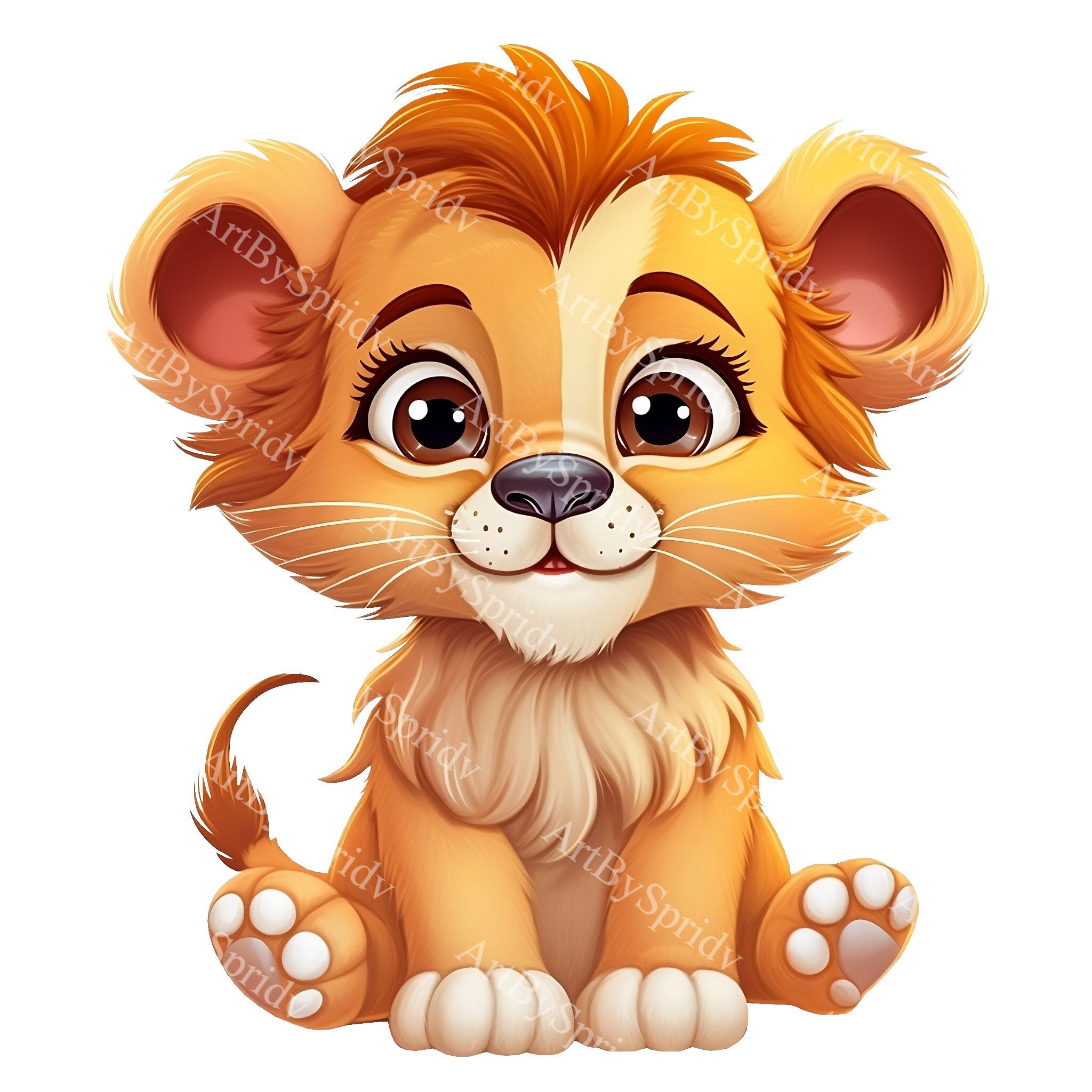 Adorable Baby Lion Clipart Transparent PNG, Cute Cartoon Lion Cub  Illustration, Jungle Animal Art for Crafts, Scrapbooking&Digital Projects