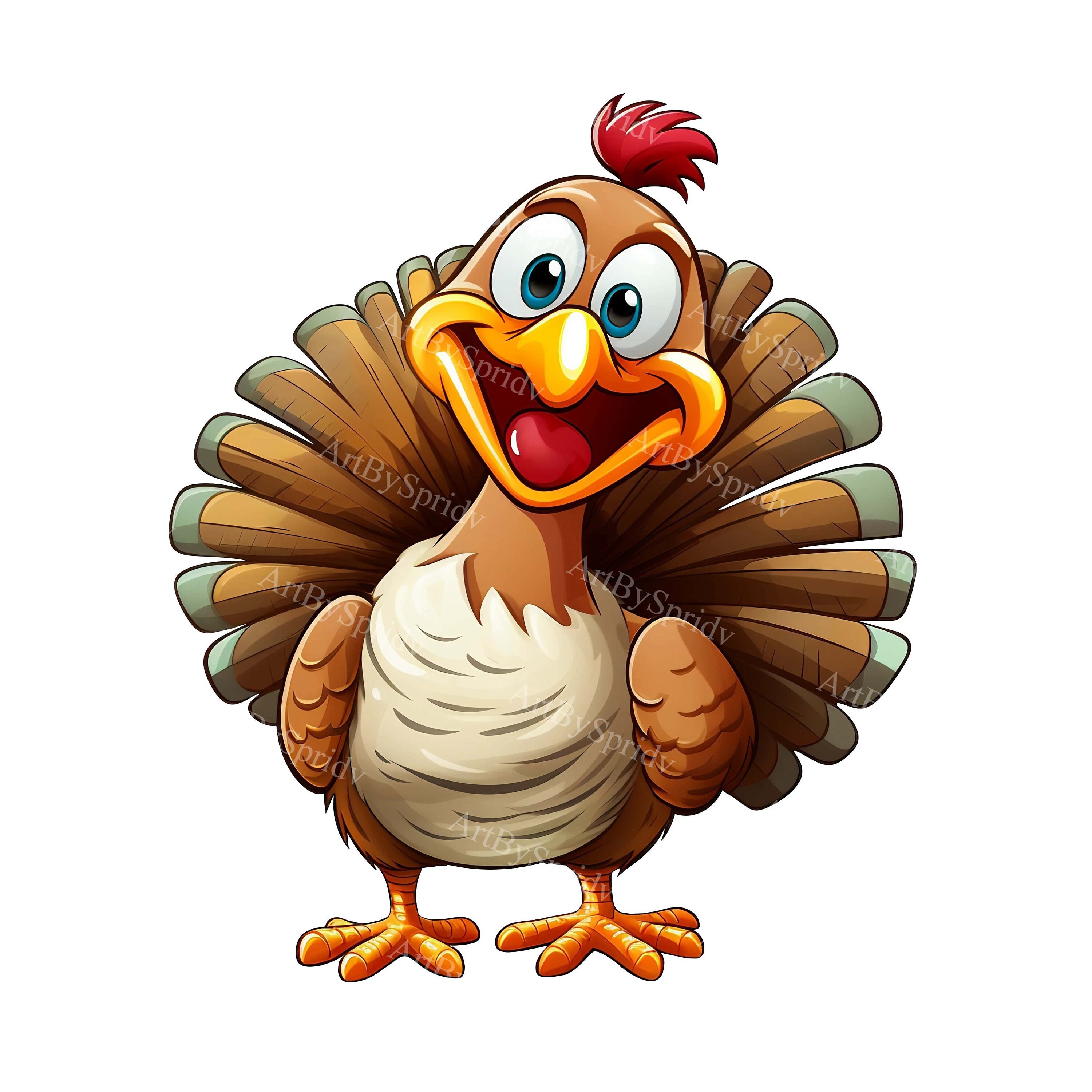 Funny Cartoon Turkey