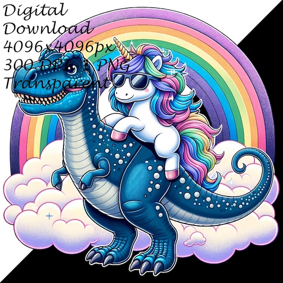 Unicorn Riding T-Rex Dinosaur Rainbow T-Shirt Unicorn Riding T-Rex Dinosaur Rainbow T-Shirt