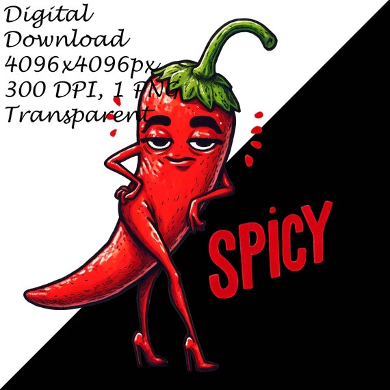 Spicy Hottie Funny T-Shirt With Chili Pepper Spicy Hottie Funny T-Shirt With Chili Pepper