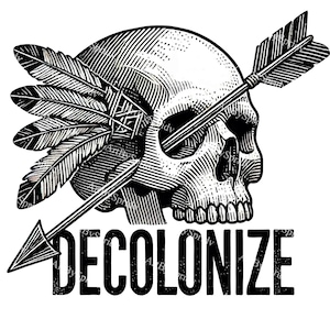 Avkolonisera Skull PNG Clipart, Transparent Clip Art för Ursprungsbemyndigande, Digital Social Rättvisa för DTG T-shirts, Mugg, Posters, Klistermärken