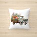 Vintage Turquoise Truck With Flowers MI 56168