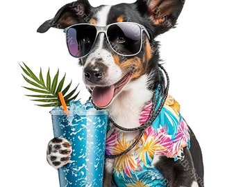 Custom Photo Funny Cockapoo Pineapple Aloha Hawaiian Beach Towel For W Dog Lovers