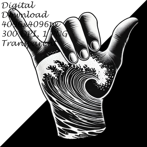 Aloha Hand Sign Drawing