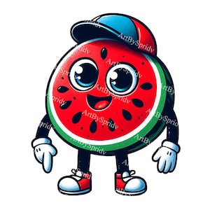 Arbuz Plasterek PNG Clipart, Słodki Owoc Letnia Ilustracja na Wystrój Imprezy, Wystrój Pokoju Dziecięcego Clip Art, Zabawne Pobieranie Cyfrowe dla Rzemiosła DIY