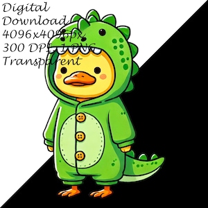Duck In Dinosaur Costume PNG Clipart cute Kawaii Animal Digital Clip duck-in-dinosaur-costume-png-clipart-cute-kawaii-animal-digital-clip