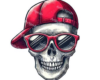 Casquette Baseball NY Tête De Mort Rouge - Taille Unique, Marque Hip Hop Honour, Neuf Avec étiquettes