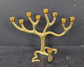 Sandra Kravitz Tree of Life Menorah Hanukkah by Jacob Rosenthal 4.5" Tall x 6" W
