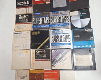 Vintage Reel To Reel Lot Of 20 Used Recording Tapes Mixed UNTESTED