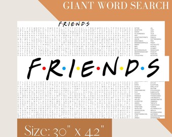 Friends Word Search - Etsy