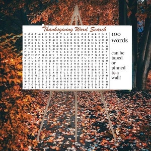 Giant Thanksgiving Word Search, thanksgiving, Thanksgiving Decor, Family Games, Thanksgiving Game, Holiday Game, Holiday Gifts, Fun