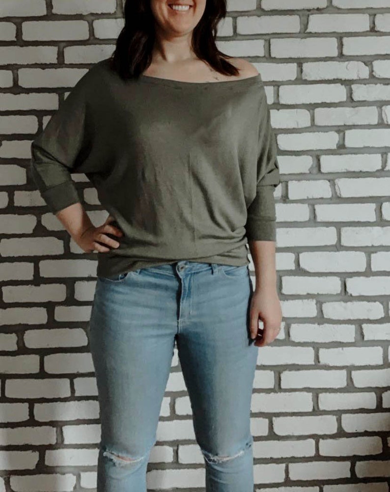 Khaki bat sweater