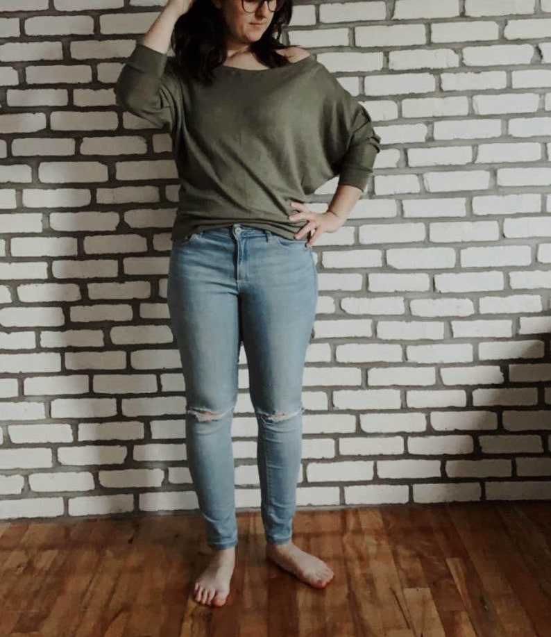 Khaki bat sweater