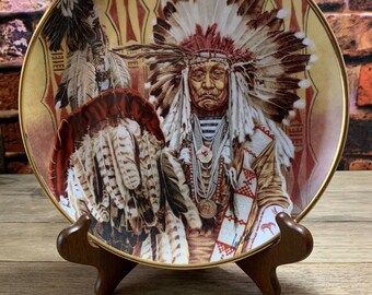 Chief of the Piegon Blackfoot Collectible Plate - Franklin Mint  Limited Edition