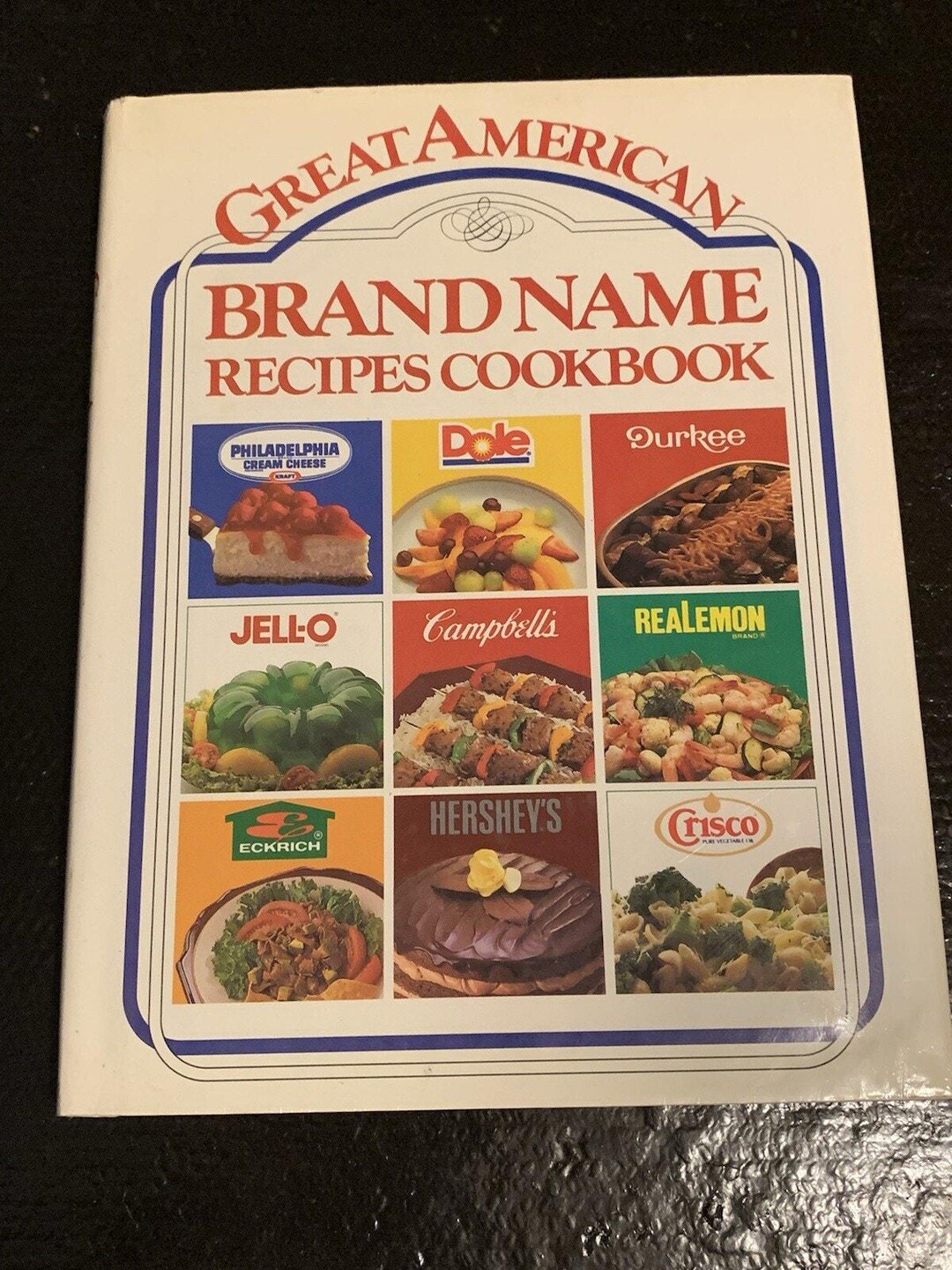 VTG Great American Brand Name Recipes Cookbook 1989 Hardcover W/book