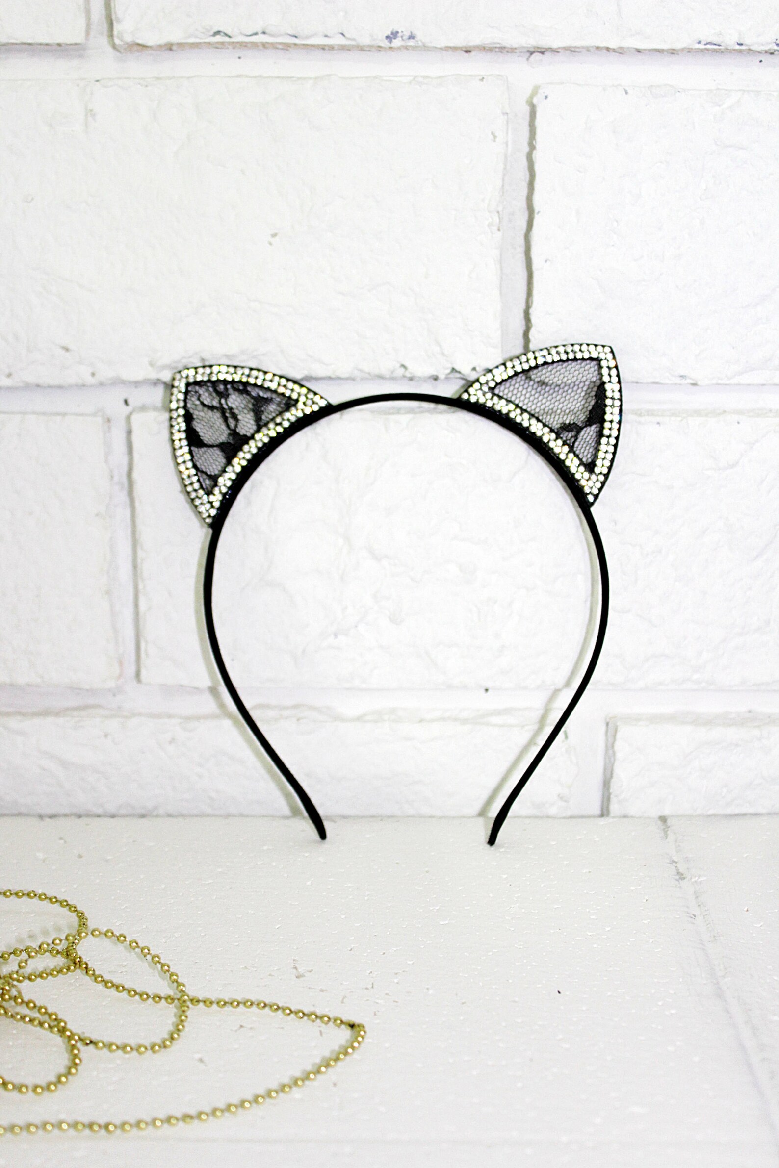 Cat Ears Costume Cat Fancy Costume Black cat ears Black ears Etsy