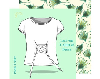 T-shirt dress pattern/sizes 44,46,48,50/Paola T-shirt/women sewing pattern