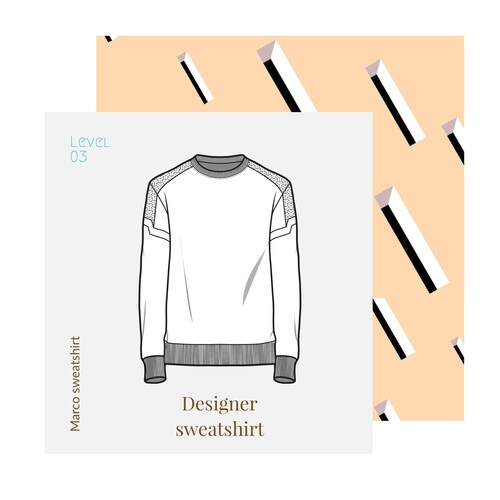 Sewing Pattern for Men PDF WITT Sweatshirt Sizes S M L XL Etsy