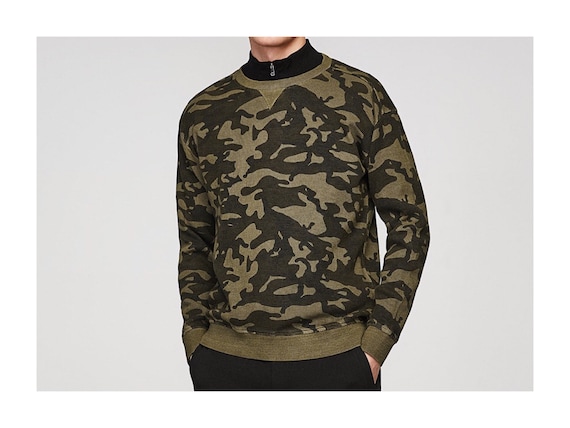 regular men's crew neck sweatshirt with sewing tutorial in english and italian- sizes S,M,L,XL,XXL- pdf sewing pattern- cartamodello felpa