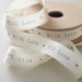 Personalized cotton ribbon, 546.80 yards (500 m) customized natural cream twill tape ribbon with your name or brand logo - free shipping