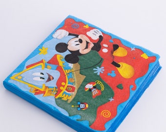 Micky Mouse Boy themed napkin, 33x33 cm  8 pieces