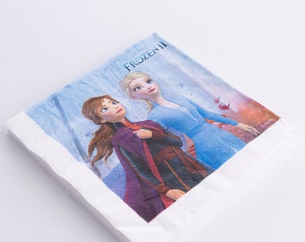 Frozen 2 themed napkins, 33x33 cm  8 pieces