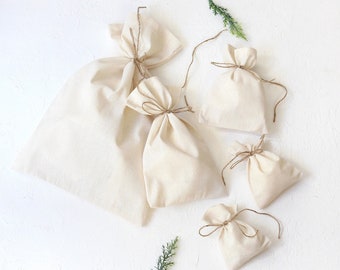 Plain cream raw cloth pouch, 25x40 cm / 100 pcs