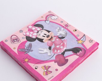 Micky Mouse Girl themed napkin, 33x33 cm  4 pieces