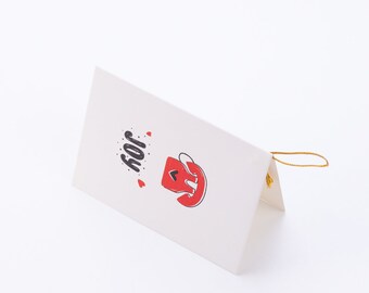 Valentines Day themed greeting card, 10x7 cm, Heart and Phone