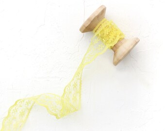 Lace ribbon  5 meters, 2 cm  Yellow