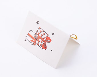 Valentines themed greeting card, 10x7 cm, Gift Packages