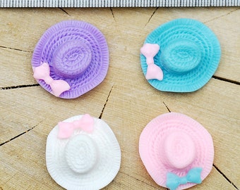 Miniature hat, 6 pcs / White